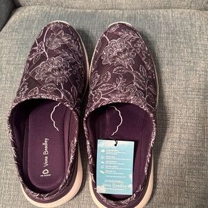 Vera Bradley Women's Dark Purple Floral Mules